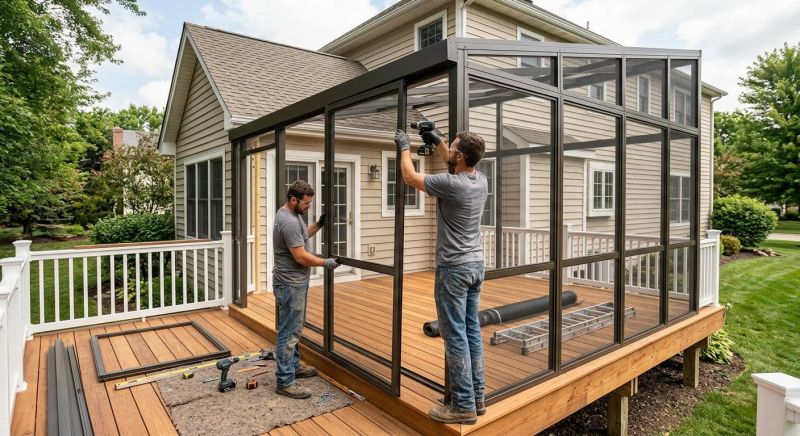 Enclosed Deck Installation in Asheville, NC