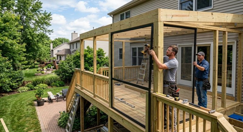 Enclosed Deck Installation in Charlotte, NC