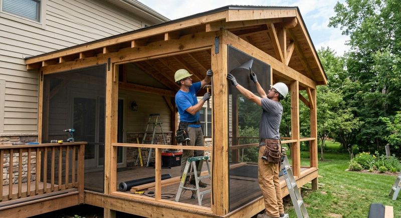 Enclosed Porch Installation in Longmont, CO