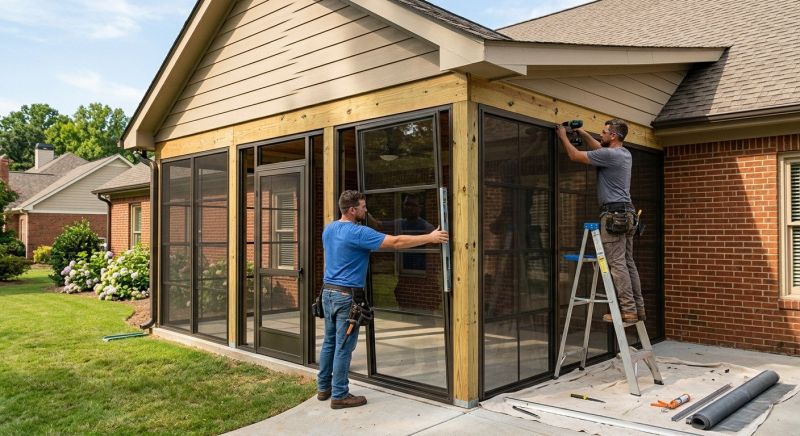 Porch Enclosure Installation in Austin, TX