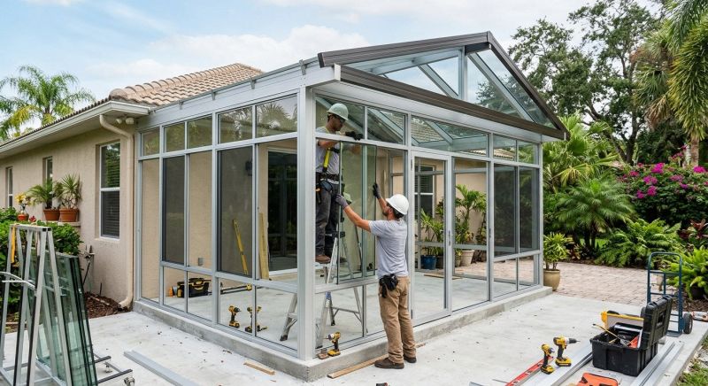 Sunroom Addition Construction in Asheville, NC
